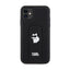 Karl Lagerfeld Gripstand Saffiano Choupette Pins – dėklas Apple iPhone 11 (juodas)