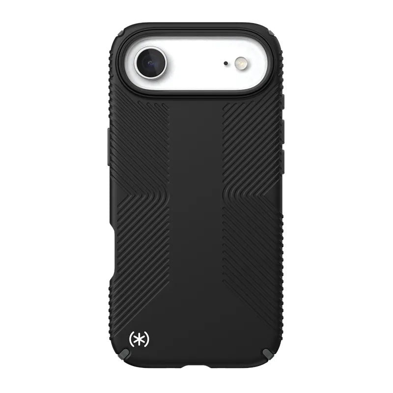 Speck Presidio2 Grip MagSafe – dėklas iPhone Air (juodas / skalūno pilka / baltas)