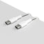 PURO Fabric - itin tvirtas pintas USB-C į USB-C laidas 1,2 m (baltas)