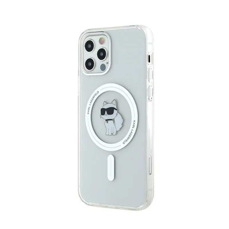 Karl Lagerfeld IML Choupette MagSafe – dėklas iPhone 12 / iPhone 12 Pro (skaidrus)