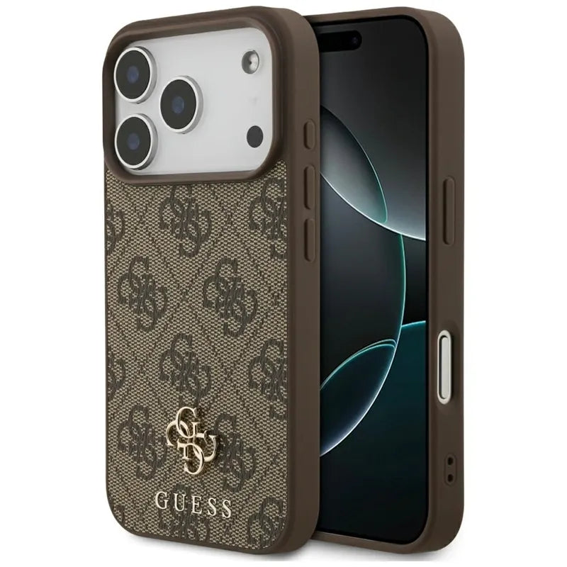 Guess 4G Small 4G ir Classic MagSafe - Dėklas iPhone 17 Pro (ruda)
