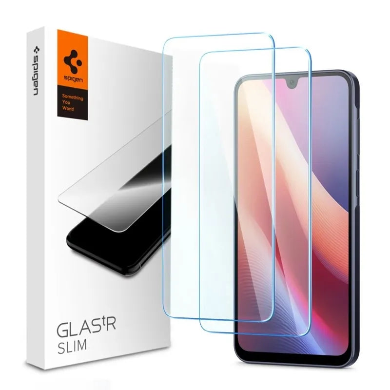 Spigen Glas.TR Slim 2-Pack – grūdintas stiklas, skirtas Samsung Galaxy A16 4G/5G / A26 5G / A17 4G/5G (2 vnt.)