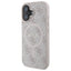 Guess 4G Ring Classic Logo MagSafe – dėklas, skirtas iPhone 16 (rožinis)