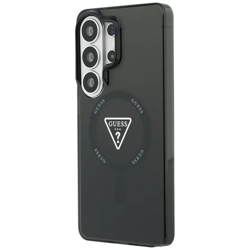 Guess IML Gradient Triangle MagSafe – Samsung Galaxy S26 Ultra dėklas (juodas)