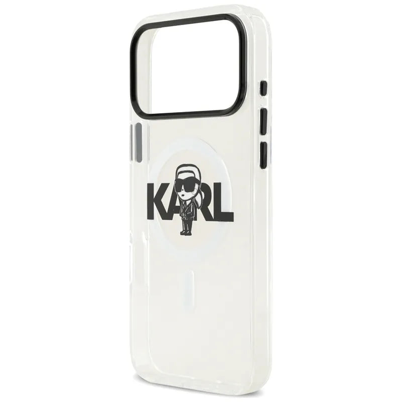 Karl Lagerfeld IML Karl Sketch Logo MagSafe – dėklas iPhone 17 Pro Max (skaidrus)