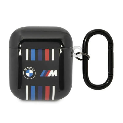 BMW Multiple Coloured Lines – dėklas Apple AirPods 1/2 gen (juodas)