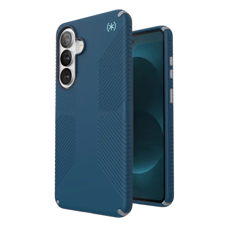 Speck Presidio2 Grip Magnet – Samsung Galaxy S26+ MagSafe dėklas (Deep Sea/Silver Metallic/Spell Blue)