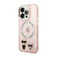 Karl Lagerfeld Karl&Choupette Aluminium MagSafe dėklas iPhone 14 Pro (rožinis)