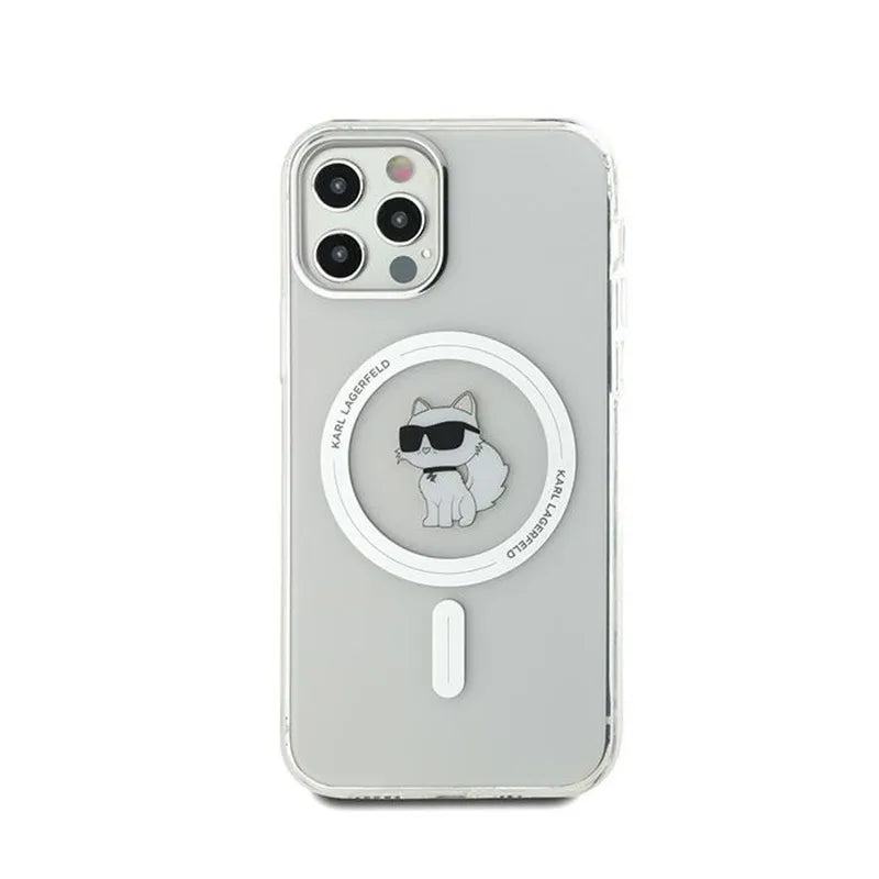 Karl Lagerfeld IML Choupette MagSafe – dėklas iPhone 12 / iPhone 12 Pro (skaidrus)