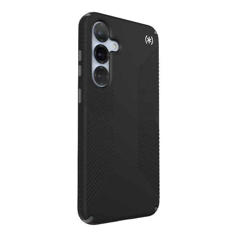 Speck Presidio2 Grip – Dėklas, skirtas Samsung Galaxy S25+ / 24+ (Juodas/Pilkas/Baltas)