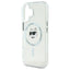 Karl Lagerfeld IML Metal Choupette Head MagSafe – Dėklas iPhone 16 (baltas)