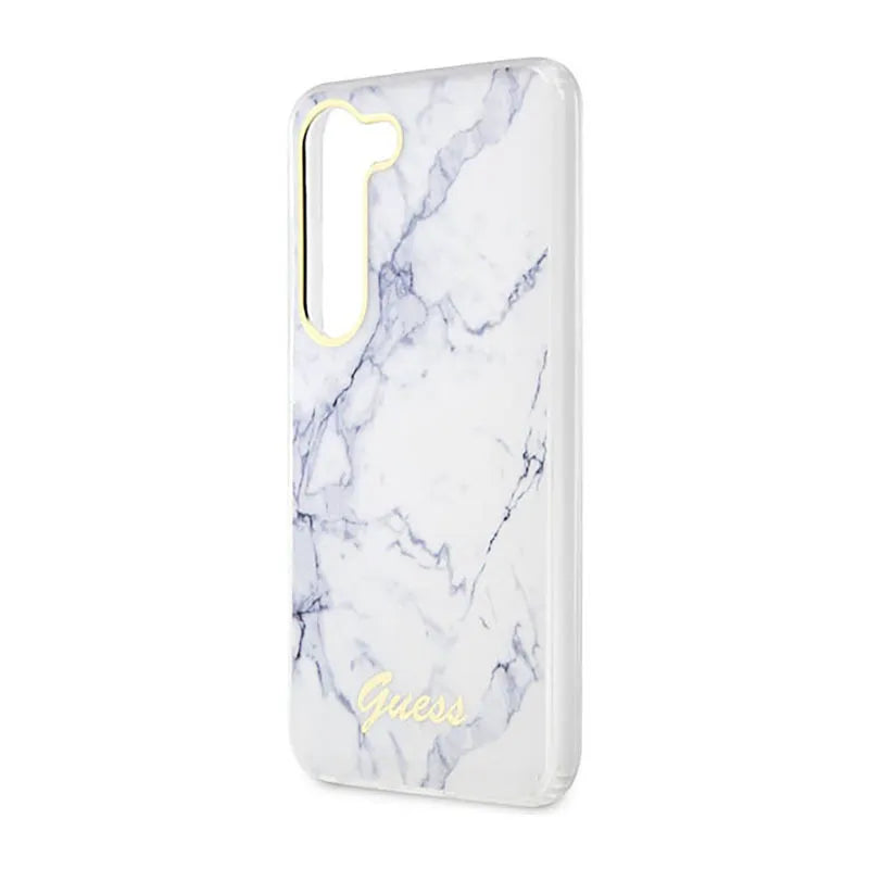 Guess Marble Collection – dėklas Samsung Galaxy S23+ (baltas)
