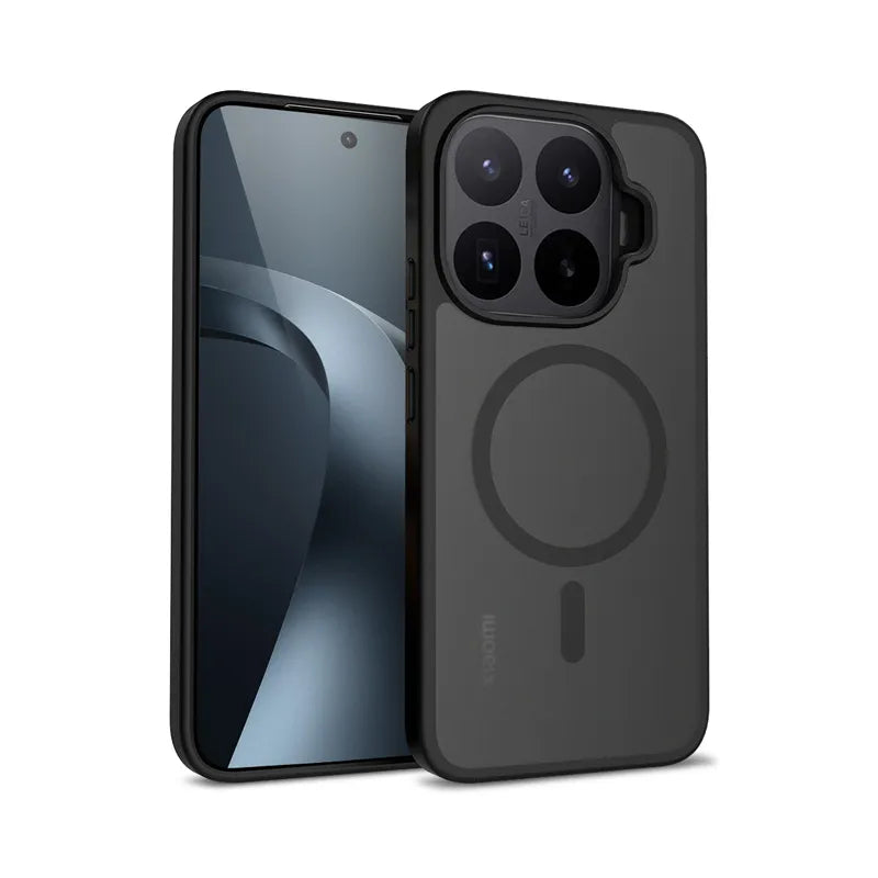 Crong Hybrid Matte Magnetic – MagSafe dėklas, skirtas Xiaomi 17T (juodas)