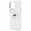 Karl Lagerfeld IML Metal Choupette Head MagSafe - dėklas iPhone 14 Pro Max (baltas)