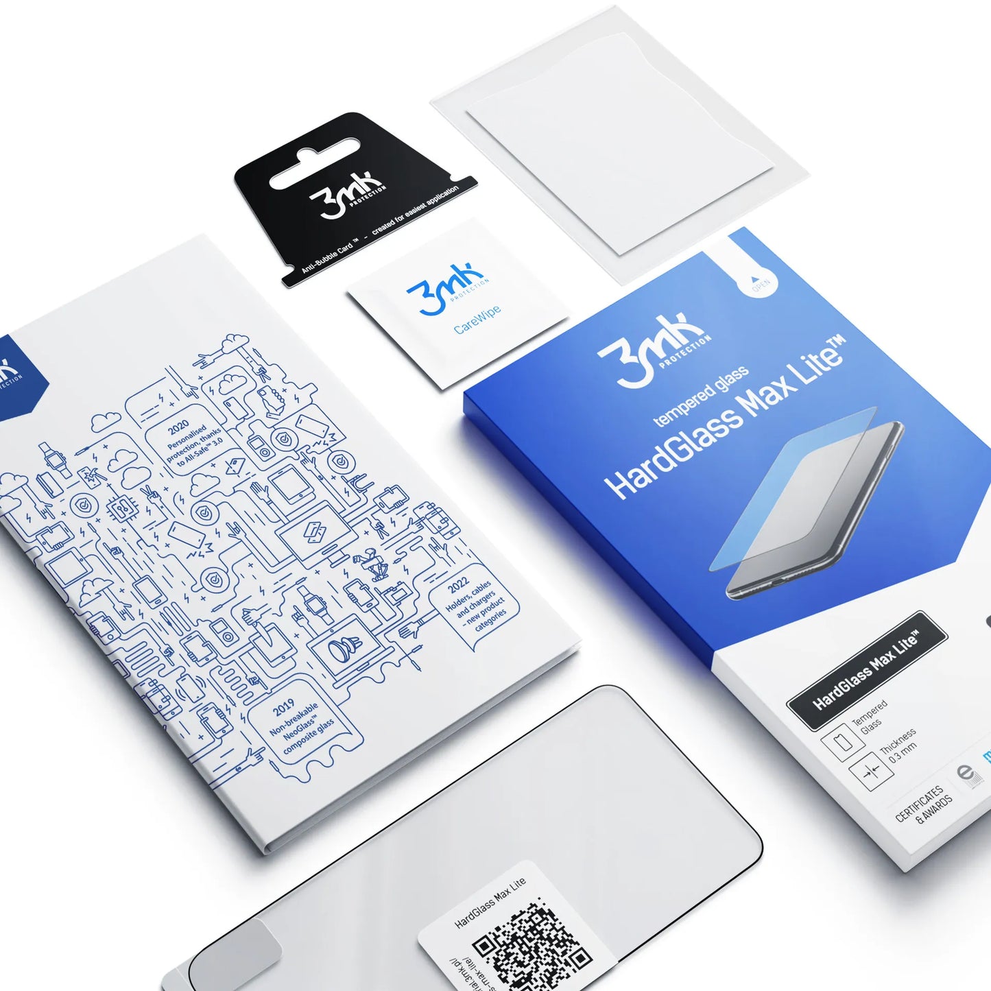 3mk HardGlass Max Lite – grūdintas stiklas iPhone 15 telefonui (juodas)