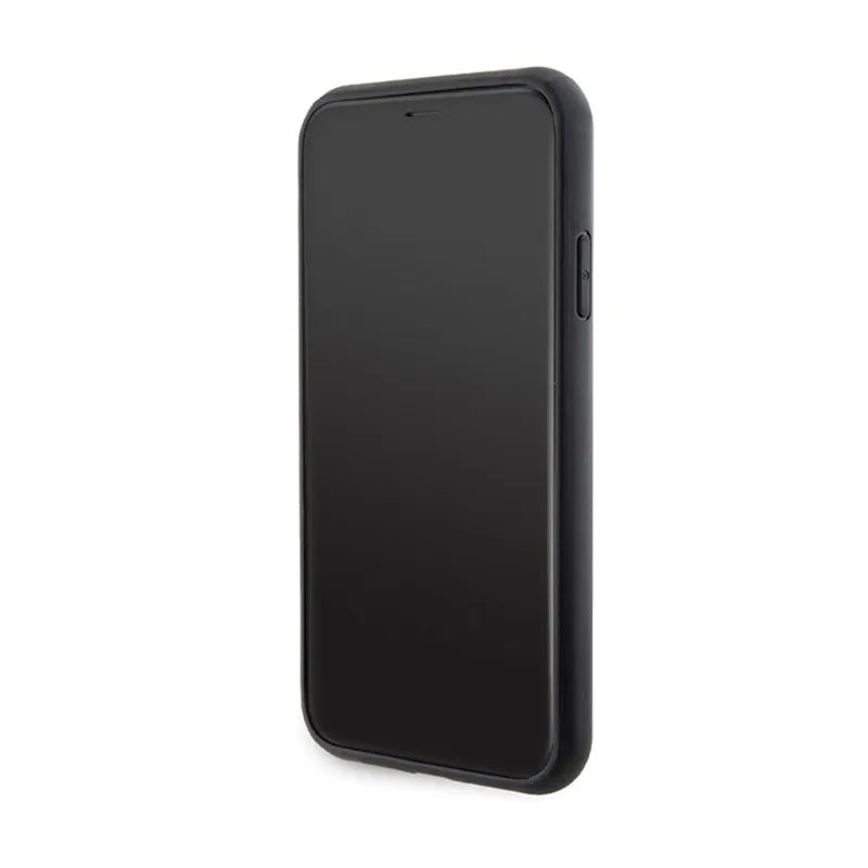Karl Lagerfeld Gripstand Saffiano Choupette Pins – dėklas Apple iPhone 11 (juodas)
