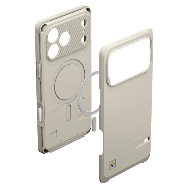 Spigen Classic LS MagSafe – iPhone 17 Pro Max dėklas (smėlio spalvos)