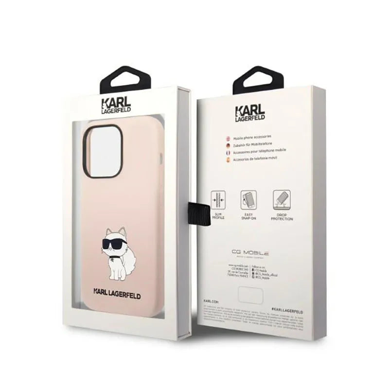 Karl Lagerfeld Silicone NFT Choupette - Dėklas iPhone 14 Pro Max (Rožinis)