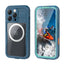 Crong Seal Cover – IP68 vandeniui atsparus dėklas, skirtas iPhone 16 Pro (jūros mėlyna)