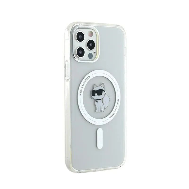 Karl Lagerfeld IML Choupette MagSafe – dėklas iPhone 12 / iPhone 12 Pro (skaidrus)