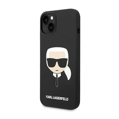 Karl Lagerfeld Silicone Ikonik Karl`s Head – Dėklas iPhone 14 Plus (juodas)