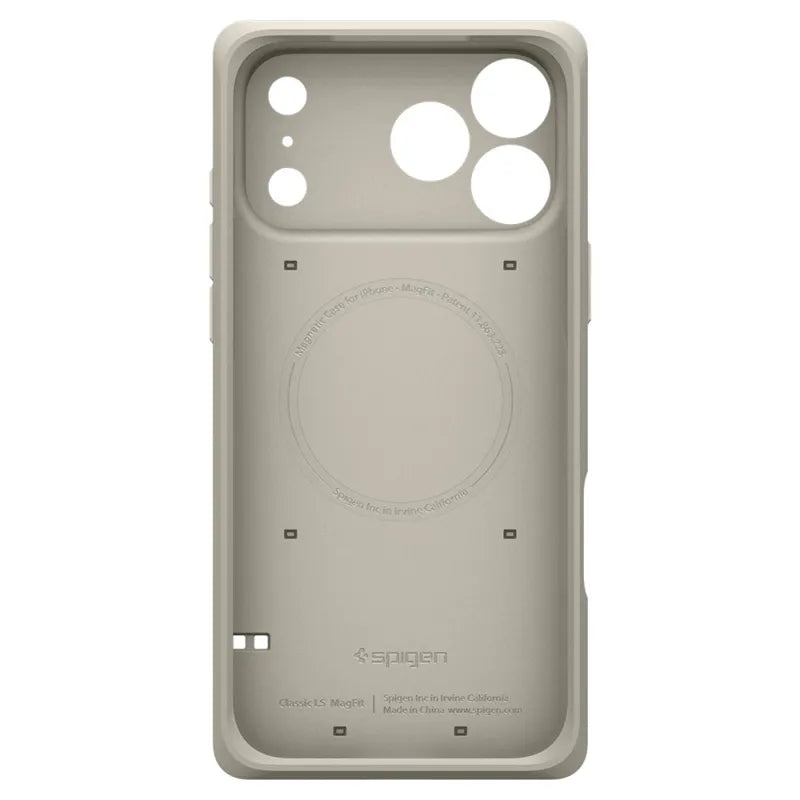 Spigen Classic LS MagSafe – iPhone 17 Pro Max dėklas (smėlio spalvos)