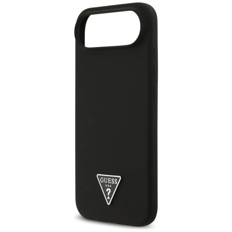 Guess Silicone Triangle Logo MagSafe – dėklas iPhone Air (juodas)