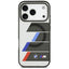 BMW M IML Metal Buttons Tricolor Lines MagSafe – dėklas iPhone 17 Pro Max (antracito spalvos)