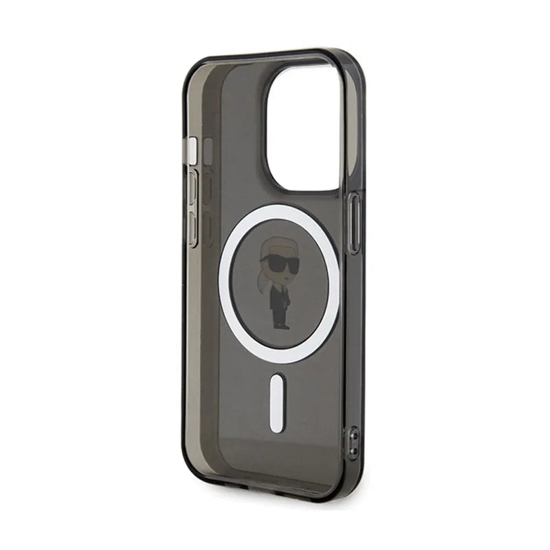 Karl Lagerfeld IML Ikonik MagSafe - iPhone 15 Pro Max dėklas (juodas)