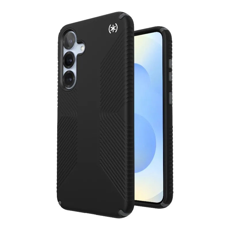 Speck Presidio2 Grip – Dėklas, skirtas Samsung Galaxy S25+ / 24+ (Juodas/Pilkas/Baltas)