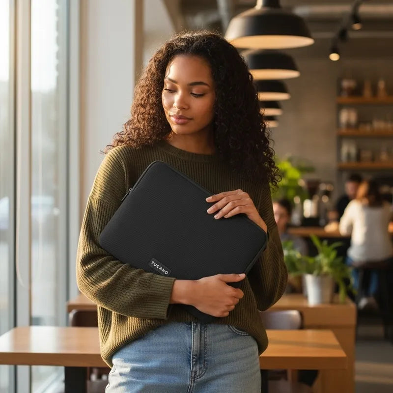 Tucano Colore2 - MacBook Air 13” dėklas (M5/M4/M3/M2/M1/2026-2018) / Pro 13" / Nešiojamas kompiuteris 12” (Juodas)