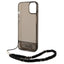 Guess Translucent Pearl Strap – dėklas iPhone 14 Plus (juodas)