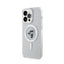 Karl Lagerfeld Karl & Choupette Glitter MagSafe dėklas, skirtas iPhone 15 Pro Max (skaidrus)