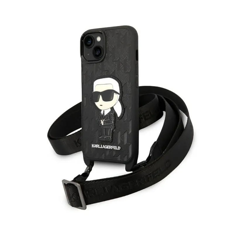 Karl Lagerfeld NFT Monogram Ikonik Patch – dėklas iPhone 14 (juodas)