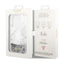 Guess Liquid Glitter Marble – dėklas iPhone 14 Pro (baltas)
