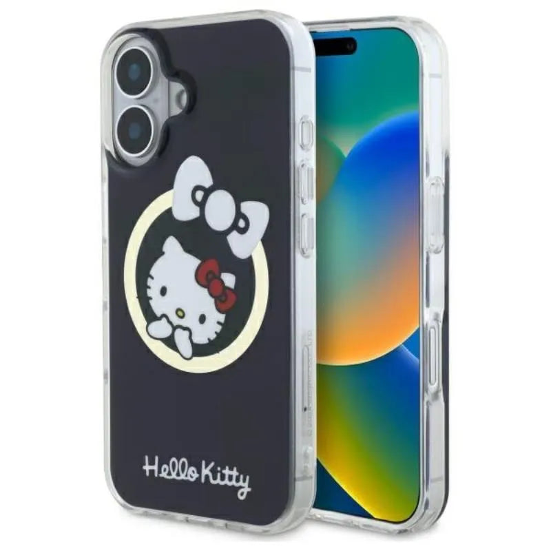 Hello Kitty IML Fun Bow MagSafe – dėklas iPhone 16 (juodas)