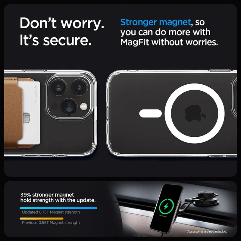 Spigen Ultra Hybrid MagSafe – dėklas iPhone 15 Pro (baltas)