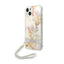 Guess Flower Cord – dėklas iPhone 14 Plus telefonui (violetinis)