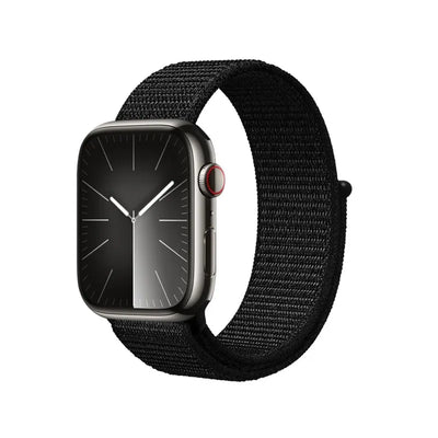 Crong Nylon Reflex – sportinis dirželis Apple Watch 38/40/41/42 mm (juodas)