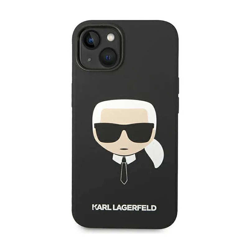 Karl Lagerfeld Silicone Ikonik Karl`s Head – Dėklas iPhone 14 Plus (juodas)