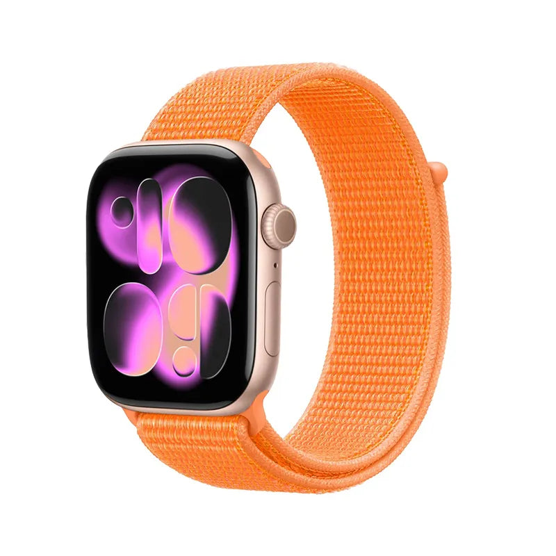 Crong Nylon – sportinis dirželis Apple Watch 38/40/41/42 mm (Tropical Orange)