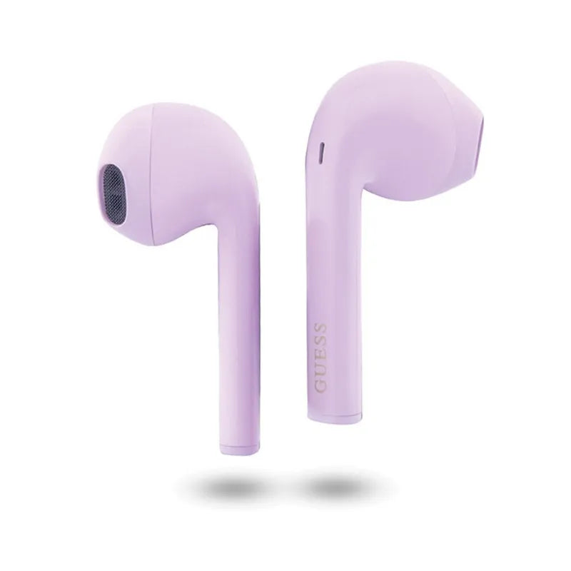 Guess True Wireless Script Logo BT5.3 – TWS ausinės su įkrovimo dėklu (violetinės)