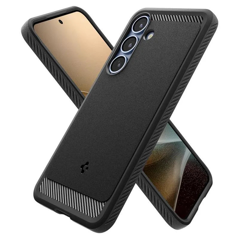 Spigen Rugged Armor Mag MagSafe – dėklas Samsung Galaxy S25 (matinis juodas)