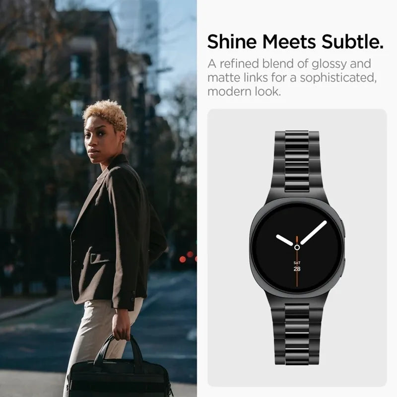 Spigen Modern Fit Band 316L - Apyrankė skirta Samsung Galaxy Watch 9 / 8 / 8 Classic 40 / 44 / 46 mm (Juoda)