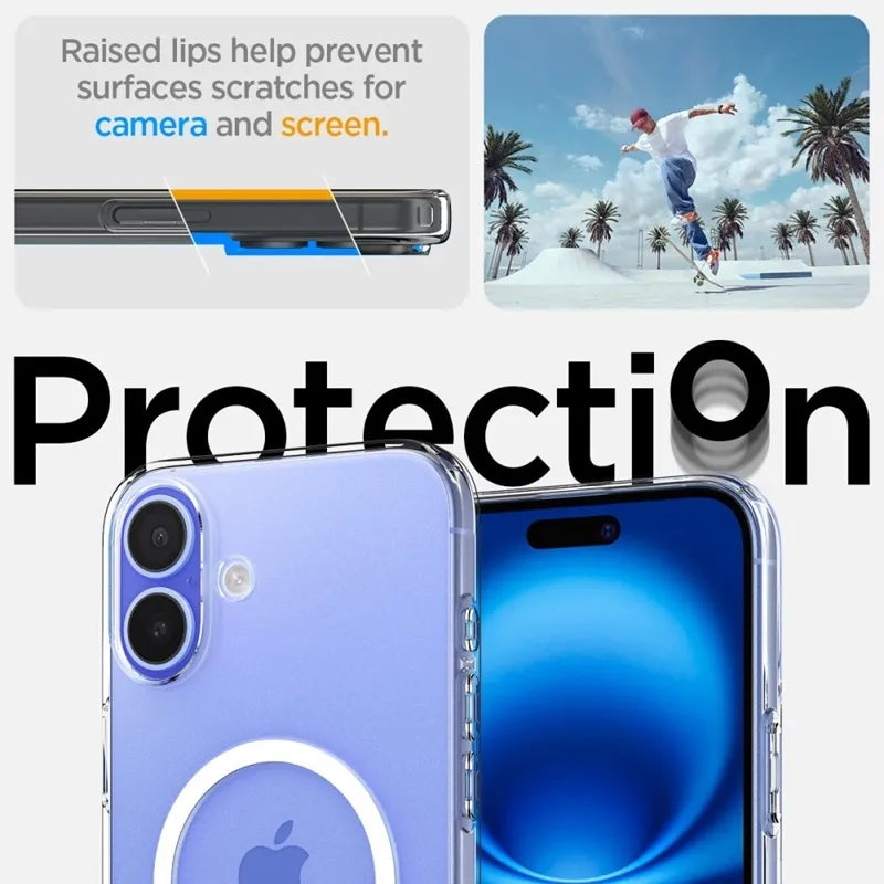 Spigen Liquid Crystal Mag MagSafe - dėklas iPhone 16 (skaidrus)
