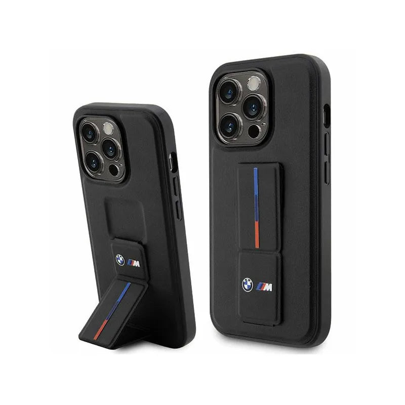 BMW Grip Stand Hot Stamp - Dėklas iPhone 14 Pro (Juodas)