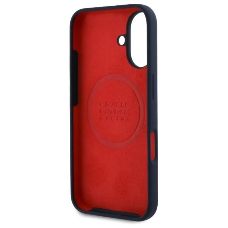 Red Bull Silicone Horizontal Logo MagSafe – iPhone 16 Plus dėklas (tamsiai mėlynas)