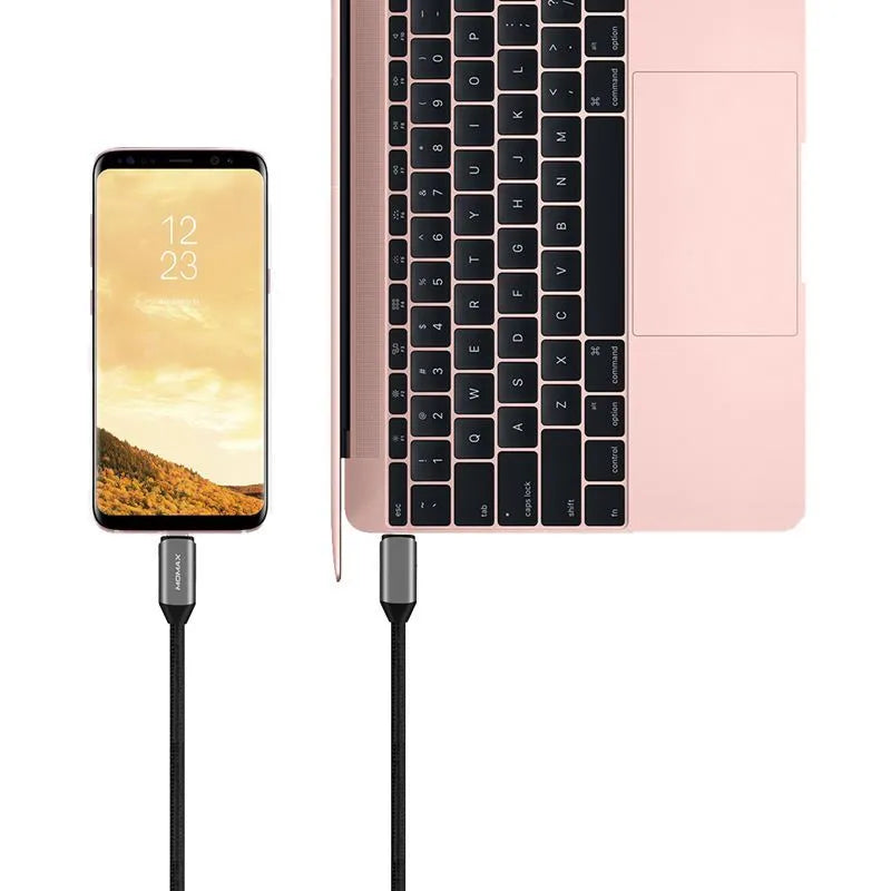 Momax Elite Link USB-C „Power Delivery“ laidas, 1 m (juodas)