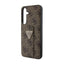 Guess Grip Stand 4G Triangle Strass Logo - Dėklas Samsung Galaxy S24 (Ruda)