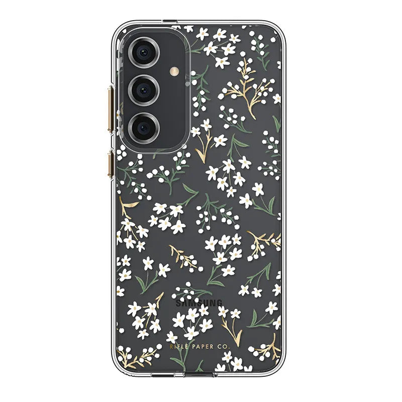 Rifle Paper Clear – Samsung Galaxy S24+ dėklas (Petite Fleurs)